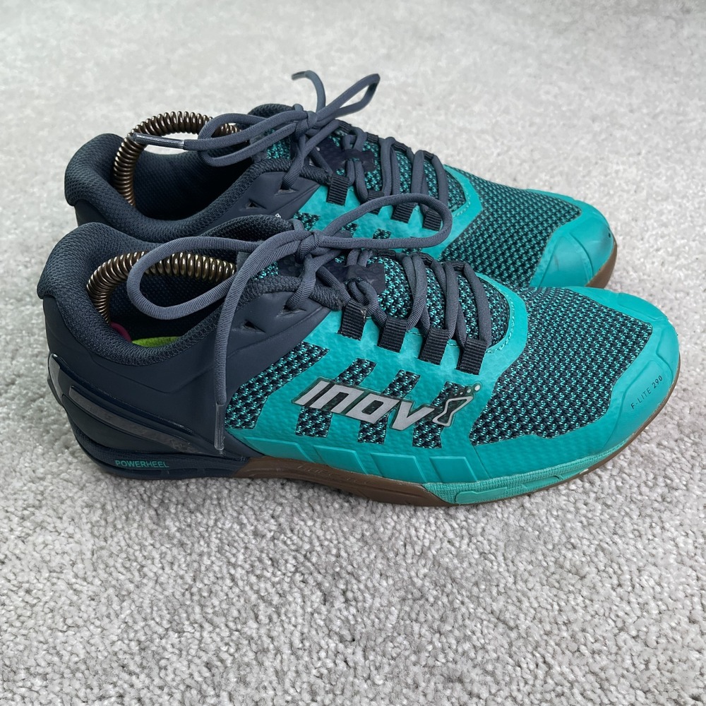 Inov-8 F-Lite 290 Knit Shoes Womens Size 9 Teal Blue CrossFit Sneakers Zero Drop